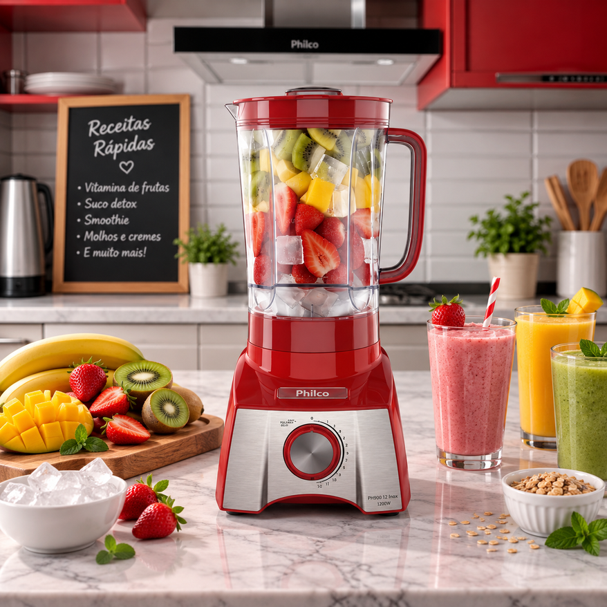 Liquidificador Philco 1200W Inox 3L